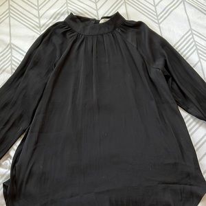 Loft black mock neck dress shirt - sz MP